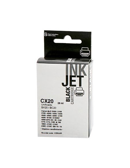 Cartucho de tinta, reemplaza a BX-20 - 0896A002 / BC20