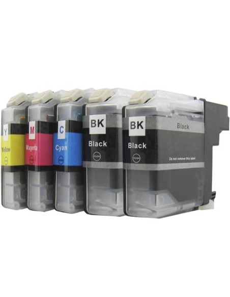 Multipack 5 cartuchos de tinta, reemplaza a PACK: LC123BK (x2) / LC123C (x1) / LC123M (x1) / LC123YB (x1)