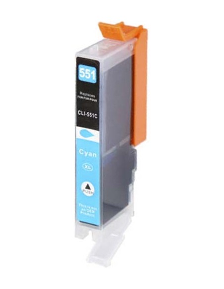 Cartucho de tinta, reemplaza a CLI551XLC - 6444B001 / CLI551C - 6509B001