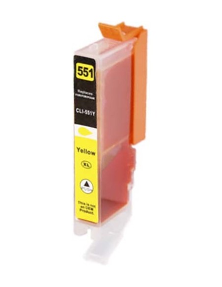 Cartucho de tinta, reemplaza a CLI551XLY - 6446B001 / CLI551Y - 6511B001