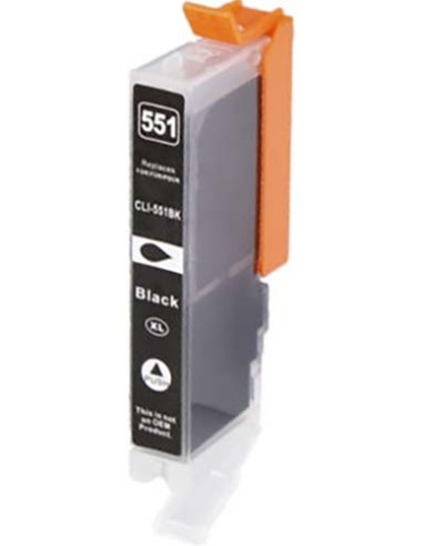 Cartucho de tinta, reemplaza a CLI551XLBK - 6443B001 / CLI551BK - 6508B001